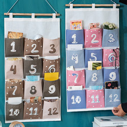 Cartoon Hanging Storage Bag Fabric Wall Storage Bag Refrigerator Side Cabinet Door Small Items Mobile Phone Storage Bag