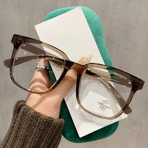 
Large frame glasses for women with myopia can match the degree of blue light, non-color, cold brown, face, small square and round face, eyes frame