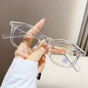 
New flat glasses fashionable street shot cat eyes European and American women anti-blue light gradient color optical frame men can have degrees