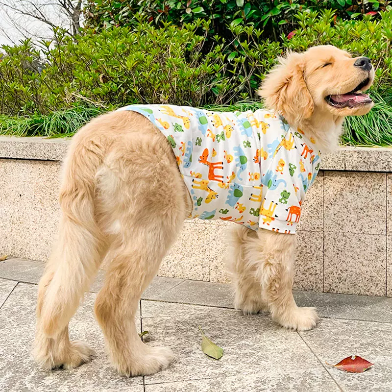 狗狗衣服夏季薄款金毛居家服睡衣萨摩耶拉布拉多夏天中型犬大型犬-Taobao