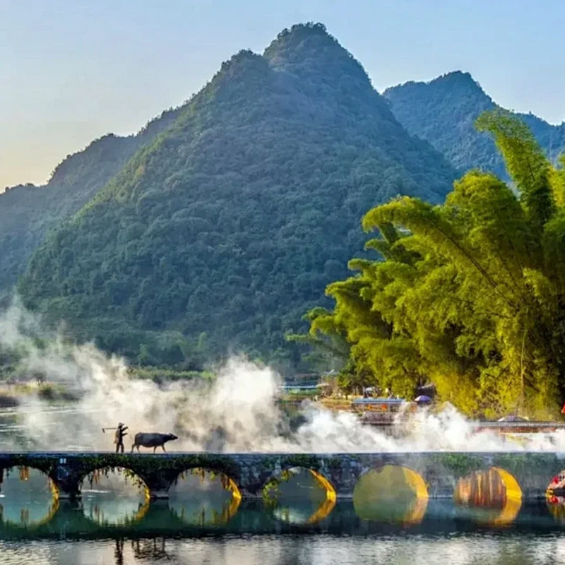 崇左三日游 2-8人团德天跨国大瀑布古龙山渠洋湖鹅泉跟团广西旅游