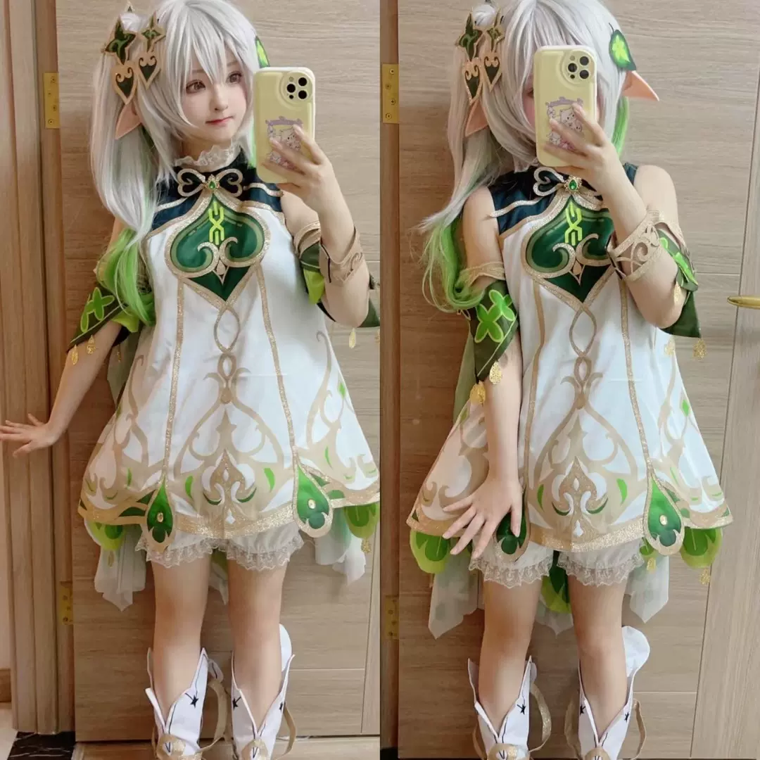 现货原神cos纳西妲cos服小吉祥须弥草神cosplay萝莉萌妹游戏套装-Taobao