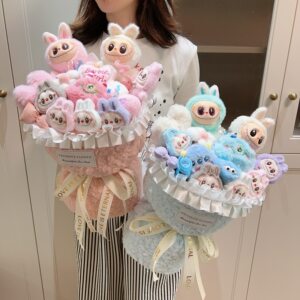 
Labu doll, plush doll, doll bouquet for girls’ birthday, gift for girlfriend, best friend, Valentine’s Day and Christmas