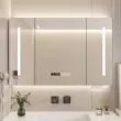 gương vô cực Gỗ chắc chắn thông minh gương phòng tắm tủ treo tường phòng tắm gương phòng tắm nhà vệ sinh gương có giá để đồ có khóa bảo quản gương lavabo