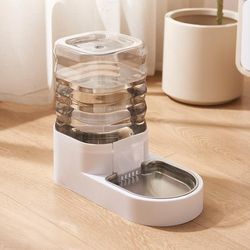 Hot selling cat water dispenser automatic water feeder Japanese style stainless steel unplugged filtered water purifier pet dog drink