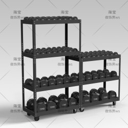 Dumbbell Rack for Gym, Professional Double-Layer and Three-Layer Commercial Storage, Small Home-Use Dumbbell Stand