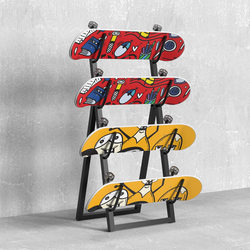 Fitness Equipment Storage Rack, Skateboard Storage Rack, Home Living Room Display Rack, Skateboard Storage Rack, Multi-Layer Surfboard Rack