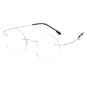 Frameless myopia glasses, ultra light eyeglass frame, glasses frame, men's and women's fashionable and trendy retro round, Harry Jobs