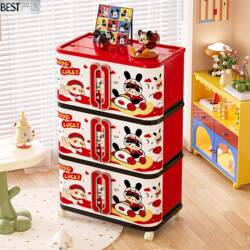 Dopamine Storage Cabinet Multi-Layer Shelf Home Baby Wardrobe Children's Snack Toy Storage Cabinet Bookcase Drawer