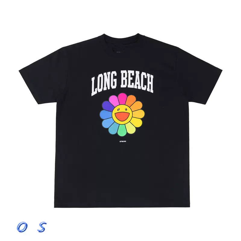 COMPLEXCON X LONG BEACH 村上隆联名太阳花短袖T恤男女宽松情侣-Taobao