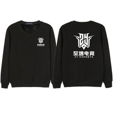 Autumn and Winter E-Sports Hotel Team Internet Cafe Work Uniforms for Men and Women, Pure Cotton Round Neck Long-Sleeve Sweatshirt Workwear with Logo Printing