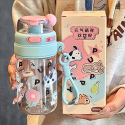 Water Cup for Women, New Model 2026, High Appearance Value, High Temperature Resistance, Dual-Drink, Student Tritan, Summer Plastic Cup with Straw