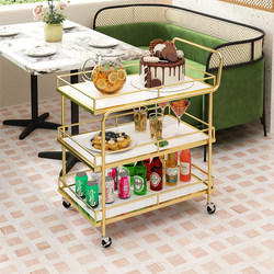 Hotel Dining Cart, Commercial Restaurant Mobile Cake Cart, Ktv Beverage Cart, Hand-Pushed Cart, Silent Tea Cart
