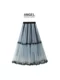 Heavy Industry Mesh Skirt New Polka Dot A-line Texture Blue Cake Long Skirt 8846 Print A-line Skirt Black