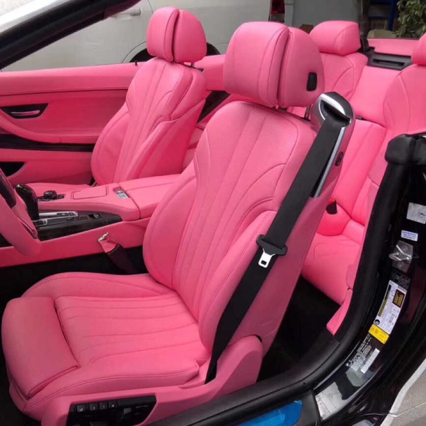 粉色内饰改装帮女友完成她的少女心