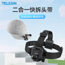 Telesin Gopro Sports Camera Headband Clip - Compatible With Gopro Accessories