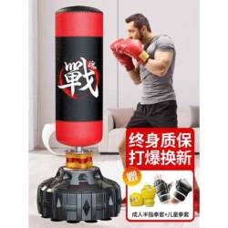 Boxing Sandbag, Vertical Household Sandbag, Sandbag Stand, Professional Taekwondo Punching Target Training Equipment for Adults and Children