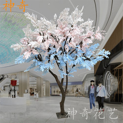 Artificial Oak Tree, Maple Tree, Large Floral Arrangement, Fake Tree, Green Plant, Wishing Tree, Shopping Mall Indoor Sales Office Decoration
