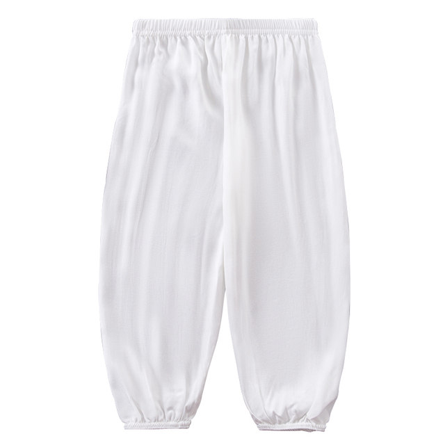 Children's anti-mosquito pants summer thin cotton silk boys baby summer ...