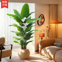 Artificial Green Plants, Fake Plants, Traveler's Banana, High-End Luxury Decoration, Indoor Potted Plants, Simulated Bird of Paradise, Living Room Ornaments