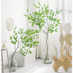 Artificial Plant with Hanging Bell, Fake Branches and Trunk for Indoor Living Room Decoration, Wabi-Sabi Style, Large Floor-Standing Ornament