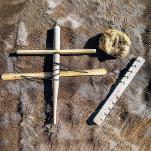 Two-person version of drilling wood to make fire, outdoor development training, team Sutuo parent-child activities, camping fire tools