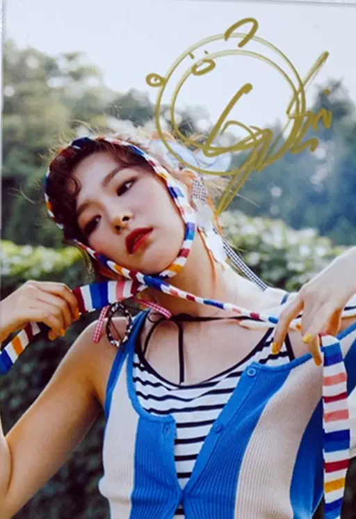 red velvet 姜涩琪 亲笔签名照片 6寸 宣传照 2019.7.23 02