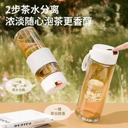 2026 New Magnetic Tea Cup Water Cup for Men and Women, Flower Tea Cup with Magnetic Tea-Water Separation, Portable Tea Drinking Control Cup