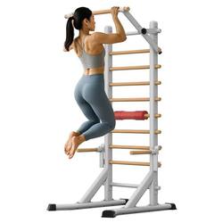 New Model of No-Drill Ribbed Wooden Shelf, Multifunctional Ribbed Wooden Shelf for Home Use, Indoor Ribbed Wooden Shelf with Solid Column