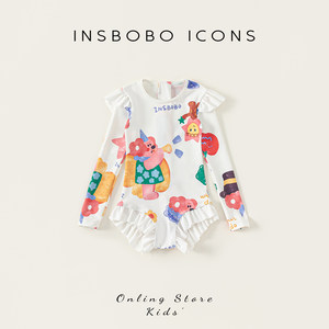 
Children's swimsuit summer 2026 new girls swimsuit long-sleeved baby swimsuit little girl swimwear beach children's clothing trendy