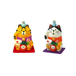 Resin Zakka Japanese-Style Maneki-Neko Figurine Ins Trendy Toy DIY Resin Crafts Lucky Cat Small Ornament