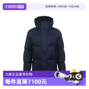 
[Self-operated] Zegna/Zegna men's simple solid color hooded zipper warm goose down short down jacket