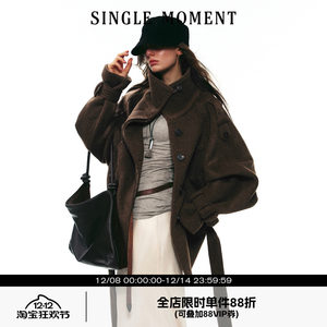 
SINGLE MOMENT 25AW French winter classic elegant wool double-sided wool mid-length coat for women