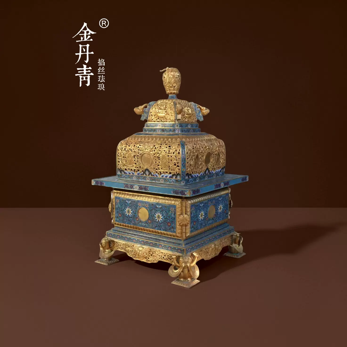 2096 七宝焼　景泰藍　香炉　時代物 2096 七宝焼 景泰藍 香炉 時代物