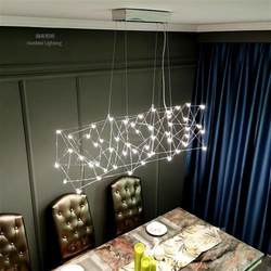 Star restaurant chandeliers postmodern simple cafe bar restaurant chandeliers high-end photosensitive cube lamps