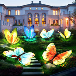 Outdoor Artificial Butterfly Sculptures, Animal Garden Landscape Ornaments, Courtyard Villa Community Kindergarten Decoration and Landscaping