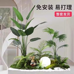 Artificial Green Plants, Landscaping Potted Plants, Fake Trees, Indoor Stair Corner Decoration, European-Style Window Display Plants, Artificial Trees