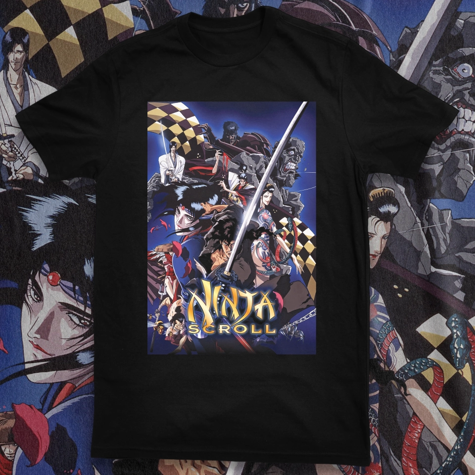 獣兵衛忍風帖 Ninja Scroll Tシャツ グラフィック シャツ アニメ 獸兵衛忍風帖Ninja Scroll 高街復古昭和古著Vintage日式動漫T恤