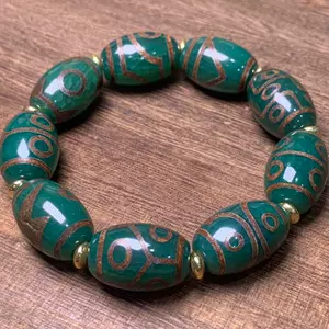 超激レア‼︎ 珍品老礦石三色龍六眼天珠