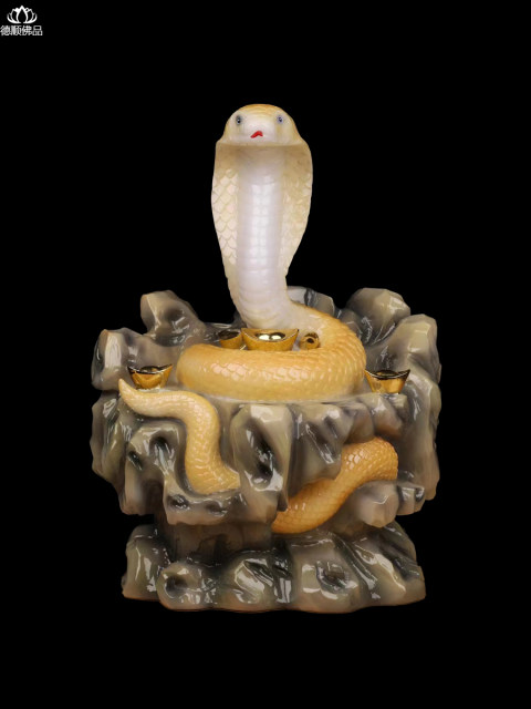 Snake ornaments like python, white marble zodiac ornaments, twelve ...