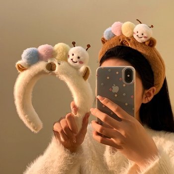 
2025 new high-end caterpillar headband headwear