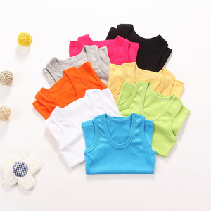 
Children's pure cotton vest summer boys and girls clothes for children and babies close-fitting breathable thin bottoming I-shaped suspender vest