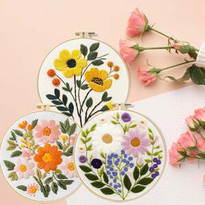 
2026 new embroidery diy material package, flower series, beginner embroidery kit, Amazon entry level