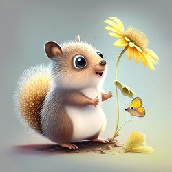 Super Cute Jungle Squirrel Stickers for Children's Room, Bedroom, Wardrobe Decoration, Self-Adhesive Waterproof Stickers, Wall Concealer Stickers