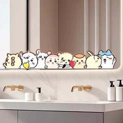 Chiikawa Bathroom Mirror Sticker Self-Adhesive Toilet Privacy Decoration Small Pattern ins