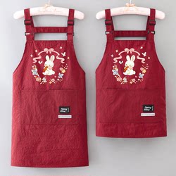 Fashionable and Simple Apron with Water-Resistant Print for Kitchen, Dining, Home Use, Milk Tea, New Style, Dedicated for Cooking, Workwear, Waist Apron