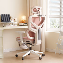 W-902F Ergonomic Chair for Girls' Bedroom, Comfortable for Long Sitting, Reclining Backrest Chair, Waist-Protecting Computer Chair