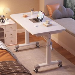 Movable Desk Computer Desk Office Desk Student Home Bedroom Simple Small Table Adjustable Workbench Bedside Table