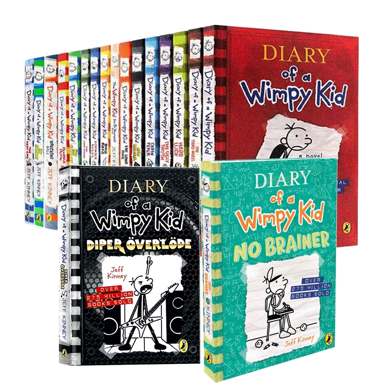 小屁孩日记英文原版Diary Of A Wimpy Kid 1-17-18 英版英语章节桥梁书