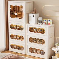 Baby Feeding Table Storage Cabinet Baby Small Wardrobe Children's Clothes Storage Foldable Home Bedroom Wall Storage Cabinet